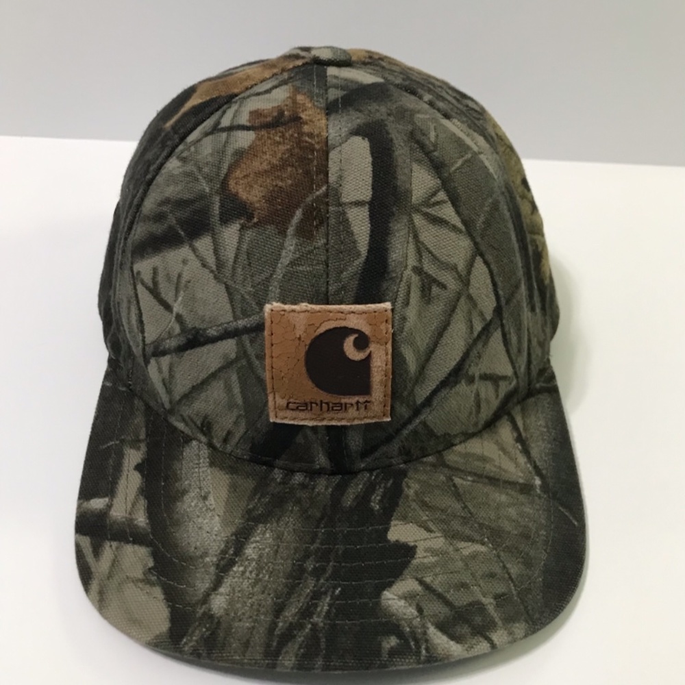 ♻️SOLD VTG Carhartt Camo Hat USA Made A152 CMO - Picture 4 of 9